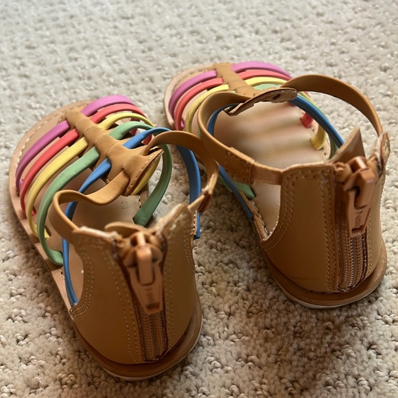 Colorful Kids Sandals size 8 little girls - Picture 3 of 4